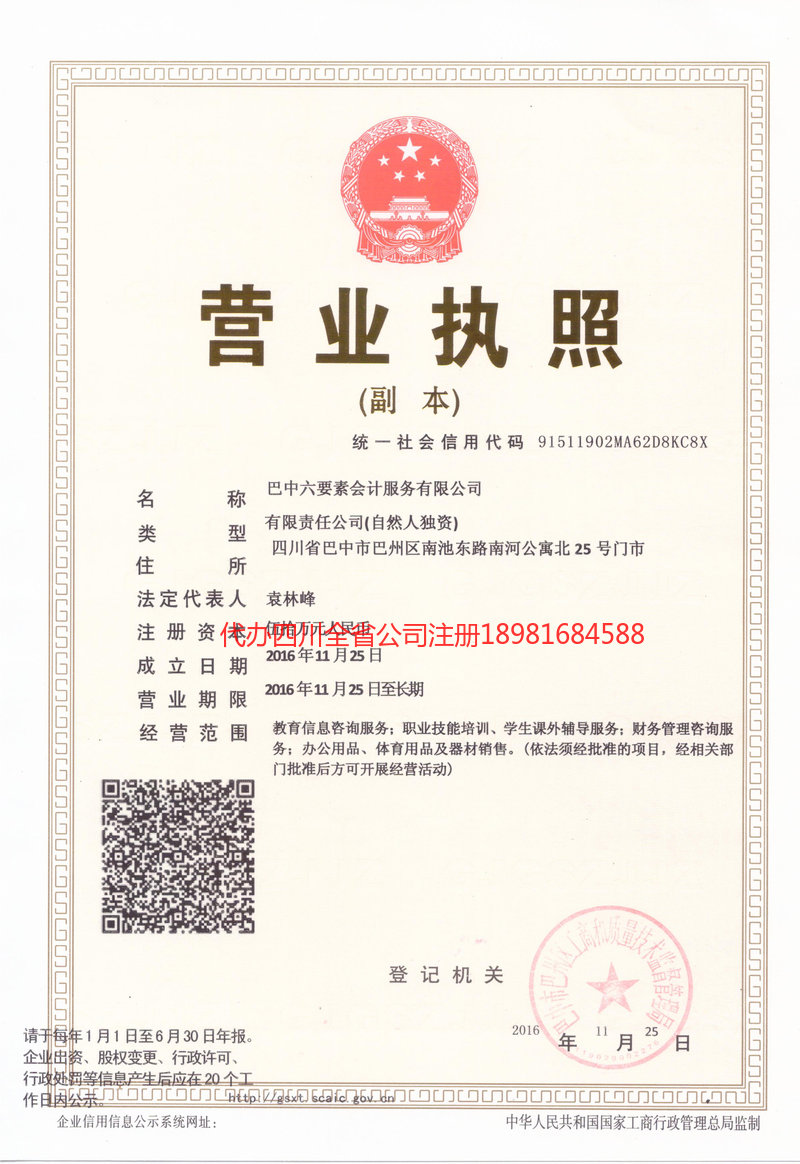 成都成都六要素会计服务有限公司